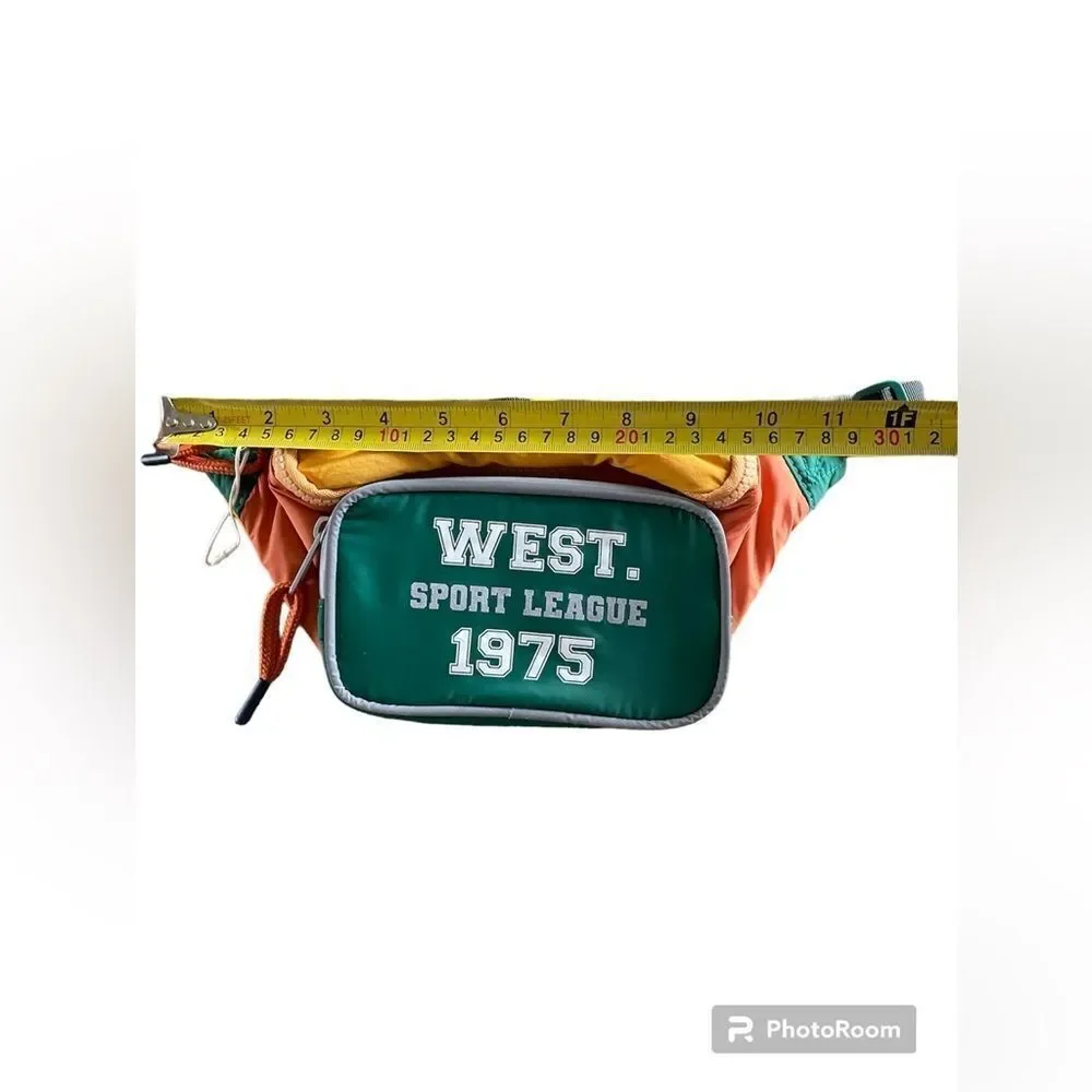 Zara 1975 Green and Orange toddler belt bag